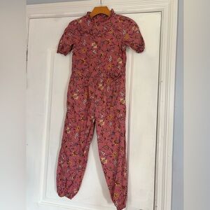 JANIE & JACK Floral Pink Jumpsuit Size 8